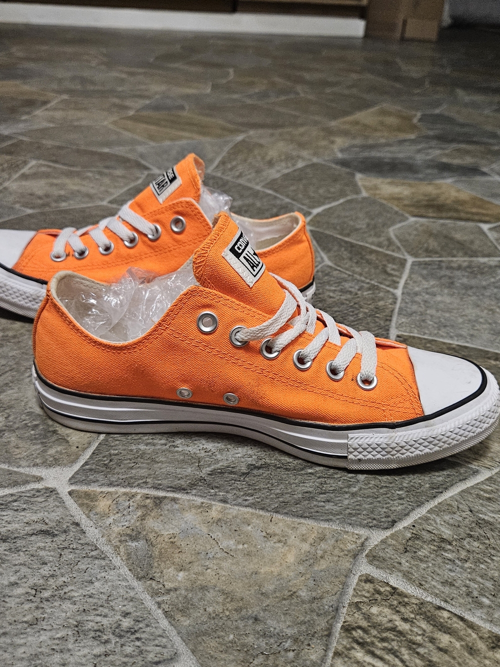 Converse NEON Orange Low Top Sneakers - Picture 7 of 9
